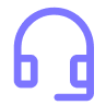 Icon of a headset with a microphone.
